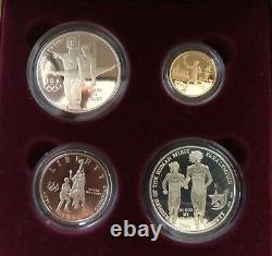 1995 US Olympic Coins Atlanta Centennial Games Set ($5 Gold, two $1, and 50C)