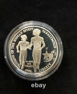 1995 US Olympic Coins Atlanta Centennial Games Set ($5 Gold, two $1, and 50C)