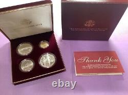 1995 US Olympic Coins of the Atlanta Games 4 Coin Proof Set withgold coin b42