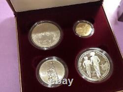 1995 US Olympic Coins of the Atlanta Games 4 Coin Proof Set withgold coin b42. A