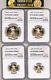 1995 W 10th Anniversary Gold Eagle 4 Coin Proof Set Perfect Ngc Pf70 X 4 + Ogp