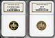 1995-w $5 Gold Civil War Ngc Pr70 Pf70 & Ms70 2-coins Set Older Holders