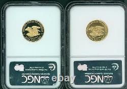 1995-W $5 GOLD CIVIL WAR NGC PR70 PF70 & MS70 2-COINS SET Older Holders