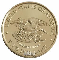 1995-W Civil War $5 Uncirculated Gold Commemorative. 900 pure gold