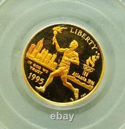 1995-W Olympics Torch Runner Commemorative $5 Gold PCGS PR69 DCAM