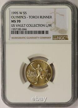 1995-W Torch Runner Modern Gold Commemorative $5 MS 70 NGC US Vault Collection