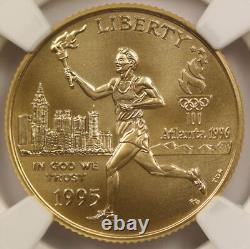 1995-W Torch Runner Modern Gold Commemorative $5 MS 70 NGC US Vault Collection