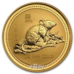 1996 AUSTRALIA 1oz. 999 GOLD LUNAR RAT SERIES 1 $100 LUNAR GOLD COIN