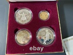 1996 Atlanta Olympic Games 4 coin set U. S. Mint Gold/Silver Descriptive COA