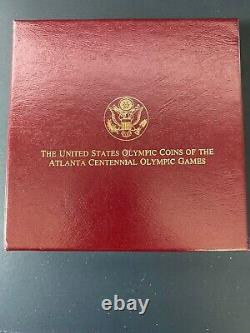 1996 Atlanta Olympic Games 4 coin set U. S. Mint Gold/Silver Descriptive COA