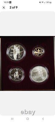 1996 OLYMPIC 32 COIN GOLD & SILVER Complete Box Set OGP COA BEST PRICE ON EBAY