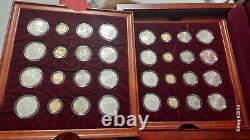 1996 OLYMPIC 32 COIN GOLD/SILVER PROOF AND UNCIRCULATED SET WithBOX AND CERT RARE