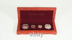 1996 Smithsonian 4-Cion Gold & Silver Commemorative Set Wood Presentation Case