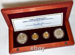 1996 Smithsonian Commem 4 Coin Gold Silver Set Proof & BU. 483 Gold -STOCK