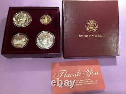 1996 US Olympic Coins of the Atlanta Games 4 Coin Proof Set withgold coin b42. E