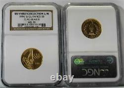 1996-W $5.2420 Ounce Gold Olympic Flag Bearer NGC MS 70 Vault Collection Label