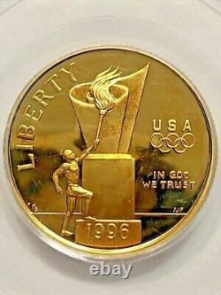 1996-W Olympics $5 Gold US Commemorative 1/4 oz Coin Cauldron PCGS PR69DCAM