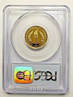 1996-W Olympics $5 Gold US Commemorative 1/4 oz Coin Cauldron PCGS PR69DCAM