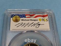 1996 W Pcgs Pr69dcam U. S. Mint Flag Bearer $5 Gold Coin Michael Reagan Signed