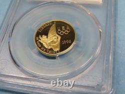 1996 W Pcgs Pr69dcam U. S. Mint Flag Bearer $5 Gold Coin Michael Reagan Signed