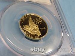 1996 W Pcgs Pr69dcam U. S. Mint Flag Bearer $5 Gold Coin Michael Reagan Signed