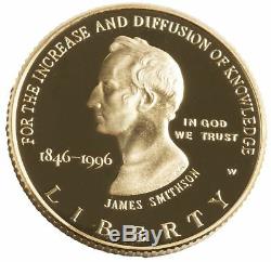 1996-W Smithsonian $5 Proof Gold Commemorative