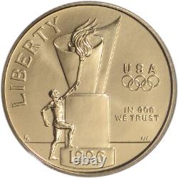 1996-W US Gold $5 Atlanta Olympic Cauldron Commemorative BU PCGS MS69