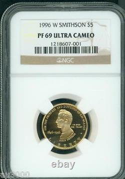 1996-w $5 Gold Commemorative Smithsonian Ngc Pr69 Pr-69 Cameo Proof Pf69