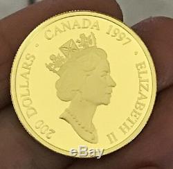 1997 CANADA $200 22K Gold Coin HAIDA RAVEN Bringing Light to the World' Rare