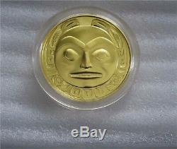 1997 Canada $200 Dollars Gold Coin Haida Mask THE RAVEN 22k -1/2 Oz Proof