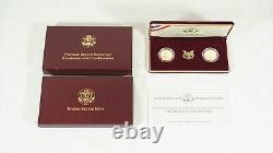 1997 Franklin Delano Roosevelt 2-Coin Gold Commemorative Set with COA & Box