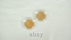 1997 Franklin Delano Roosevelt 2-Coin Gold Commemorative Set with COA & Box