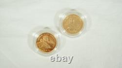 1997 Franklin Delano Roosevelt 2-Coin Gold Commemorative Set with COA & Box