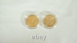 1997 Franklin Delano Roosevelt 2-Coin Gold Commemorative Set with COA & Box