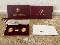 1997 Franklin Delano Roosevelt 2-Coin Gold UNC PROOF Commemorative Set withCOA Box