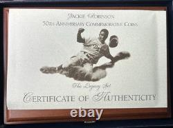 1997 Jackie Robinson 50th Anniversary Commemorative Legacy Set $5 Gold Coin