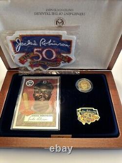 1997 Jackie Robinson 50th Anniversary Commemorative Legacy Set with $5 Proof Gold