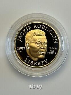 1997 Jackie Robinson 50th Anniversary Commemorative Legacy Set with $5 Proof Gold