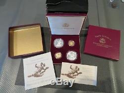 1997 Jackie Robinson & Gold & Silver (4) Coin Set-free Shipping