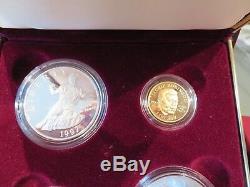 1997 Jackie Robinson & Gold & Silver (4) Coin Set-free Shipping