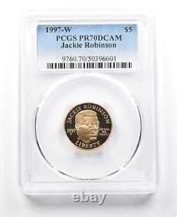 1997-W $5 Jackie Robinson Gold Commemorative PR70 DCAM PCGS 3106