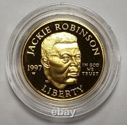 1997-W G $5 Five Dollar Gold PF Jackie Robinson Commemorative Legacy Set G2044