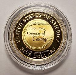 1997-W G $5 Five Dollar Gold PF Jackie Robinson Commemorative Legacy Set G2044