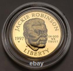 1997-W G $5 Five Dollar Gold PF Jackie Robinson Commemorative Legacy Set G2044