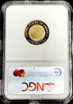 1997 W Gold Proof $5 Dollar Jackie Robinson Commemorative Coin Ngc Proof 69 Uc