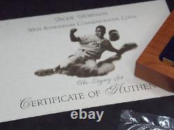 1997 W Jackie ROBINSON 50th Legacy Set $5 Gold PROOF Coin Patch Pin Box & COA