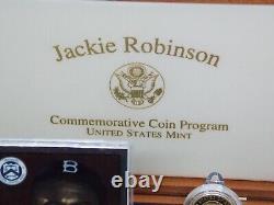 1997 W Jackie ROBINSON 50th Legacy Set $5 Gold PROOF Coin Patch Pin Box & COA