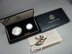 1997 W Jackie Robinson 2 Coin SILVER & GOLD Proof Set