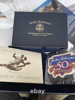 1997-W Jackie Robinson Boxed Set-Wooden Case, COA, Patch, Card & Pin NGC PF70