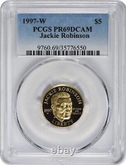 1997-W Jackie Robinson Commemorative $5 Gold PR69DCAM PCGS